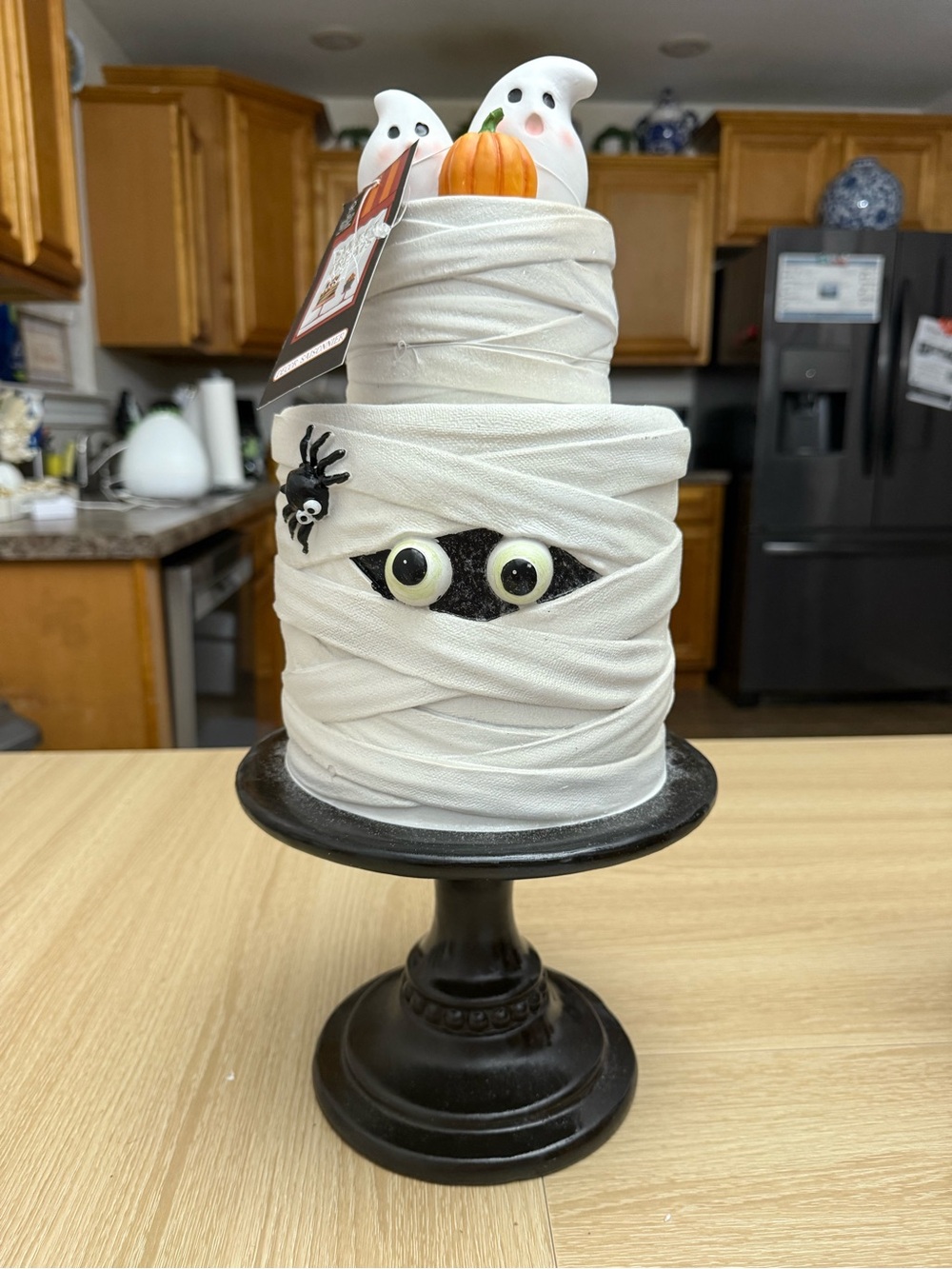 Halloween Mummy Decorative Cake Figurine - White